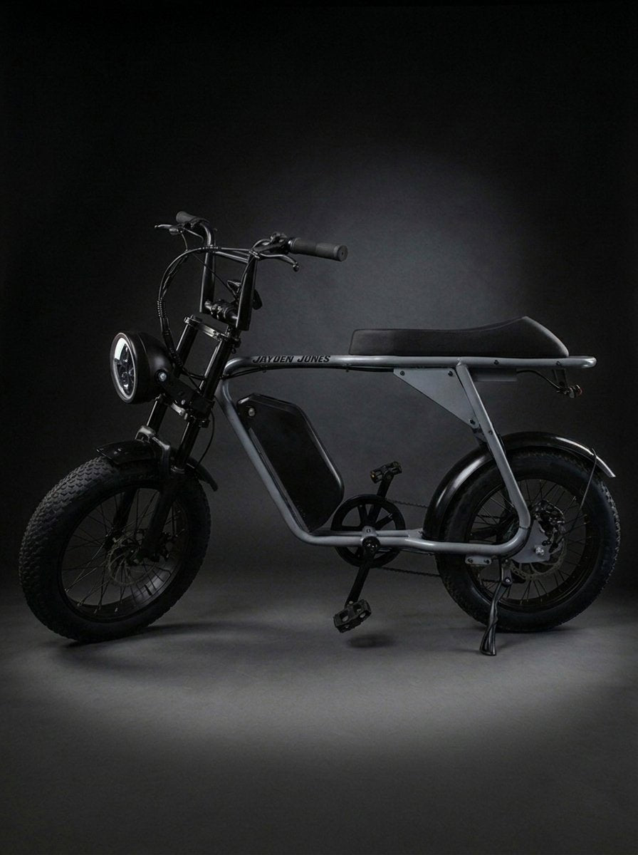 Bicicleta eléctrica Jayden Jones Hurricane — lateral estudio