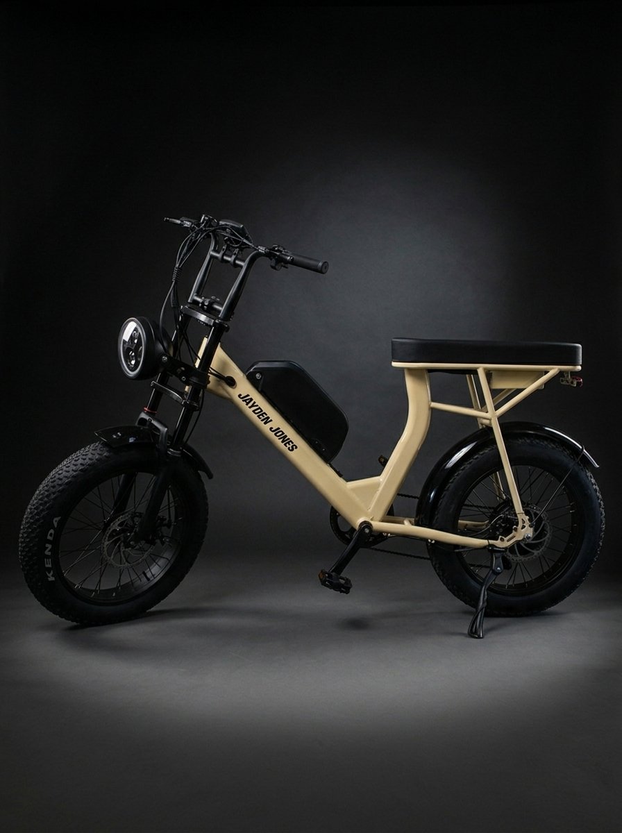 Bicicleta eléctrica Jayden Jones Sunset — lateral estudio