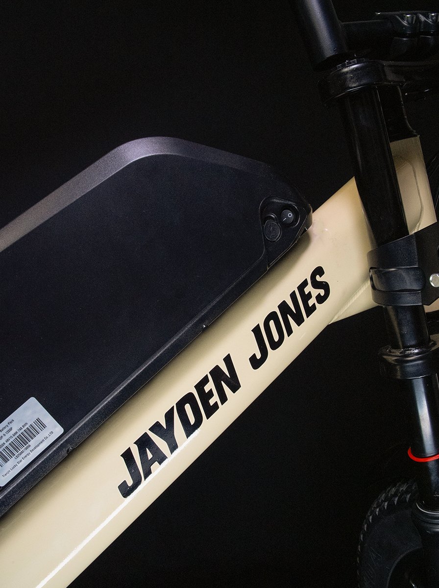 Bicicleta eléctrica Jayden Jones Sunset — cuadro y bateria