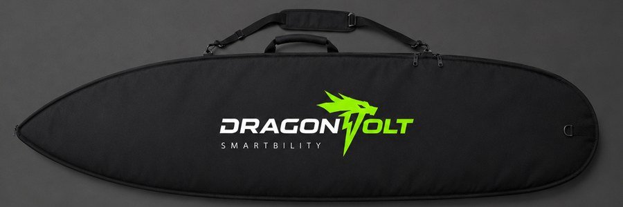 Electric Surf Board DragonVolt — funda con rueditas